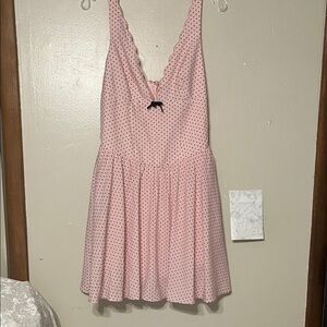 Dear Moon, polkadots Dot pink Dress